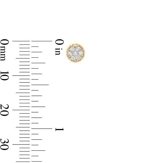 1/6 CT. T.W. Composite Diamond Stud Earrings in 10K Gold