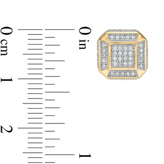 14K Gold Plate 1/4 CT. T.W. Composite Diamond Cushion Studs