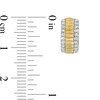 Thumbnail Image 1 of 1/3 CT. T.W. Diamond Edge Ribbed Huggie Hoop Earrings in 10K Gold