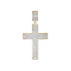 Thumbnail Image 1 of 1/2 CT. T.W. Diamond Triple Row Cross Charm in 10K Gold