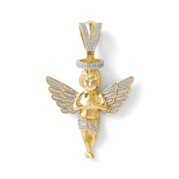 1/2 CT. T.W. Diamond Angel Charm in 10K Gold