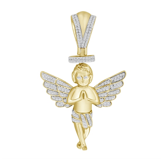 1/2 CT. T.W. Diamond Angel Charm in 10K Gold