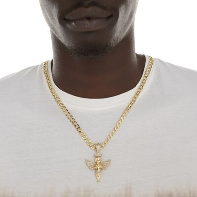 1/2 CT. T.W. Diamond Angel Charm in 10K Gold