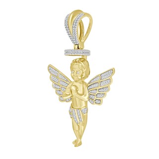 1/2 CT. T.W. Diamond Angel Charm in 10K Gold