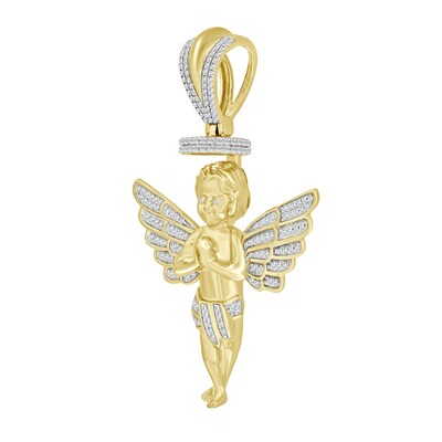 1/2 CT. T.W. Diamond Angel Charm in 10K Gold