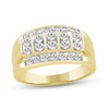 1 CT. T.W. Diamond Tiered Shank Ring in 10K Gold