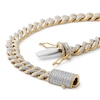 Thumbnail Image 1 of 1 CT. T.W. Diamond Cuban Curb Chain Bracelet in 10K Gold - 8.5"