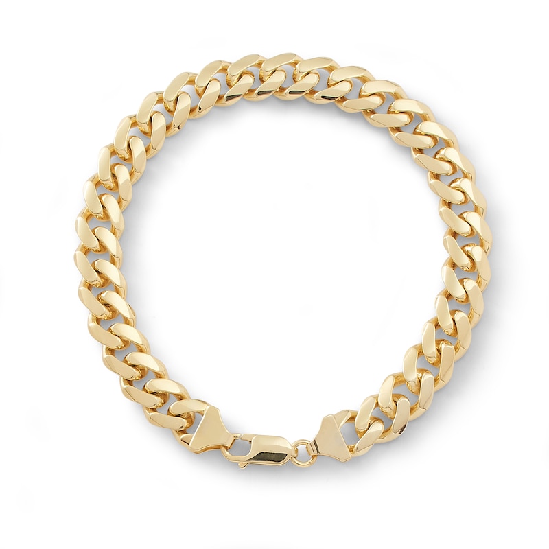 Main Image 4 of 250 Gauge Solid Cuban Curb Chain Bracelet in 10K Gold - 8.5"