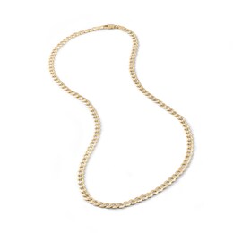 140 Gauge Solid Cuban Curb Chain Necklace in 10K Gold - 22&quot;