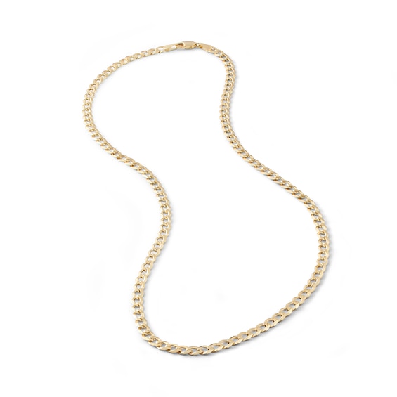 Gauge Solid Cuban Curb Chain Necklace in 10K Gold