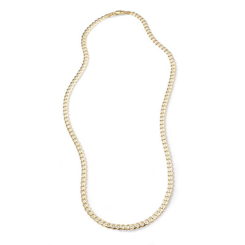 140 Gauge Solid Cuban Curb Chain Necklace in 10K Gold - 24"