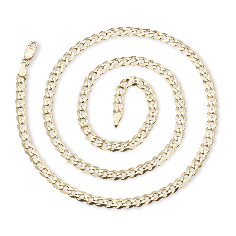 Main Image 4 of 140 Gauge Solid Cuban Curb Chain Necklace in 10K Gold - 24"