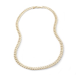 200 Gauge Solid Cuban Curb Chain Necklace in 10K Gold - 24&quot;