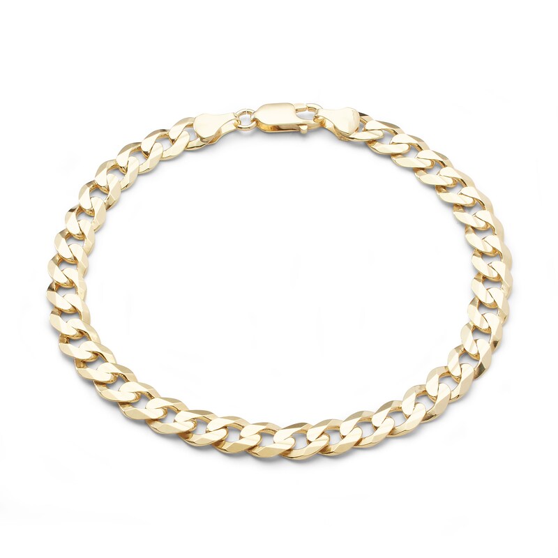180 Gauge Solid Cuban Curb Chain Bracelet in 10K Gold - 9"