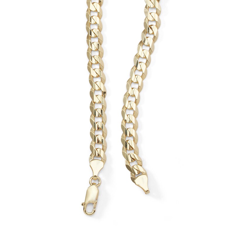180 Gauge Solid Cuban Curb Chain Bracelet in 10K Gold - 9"