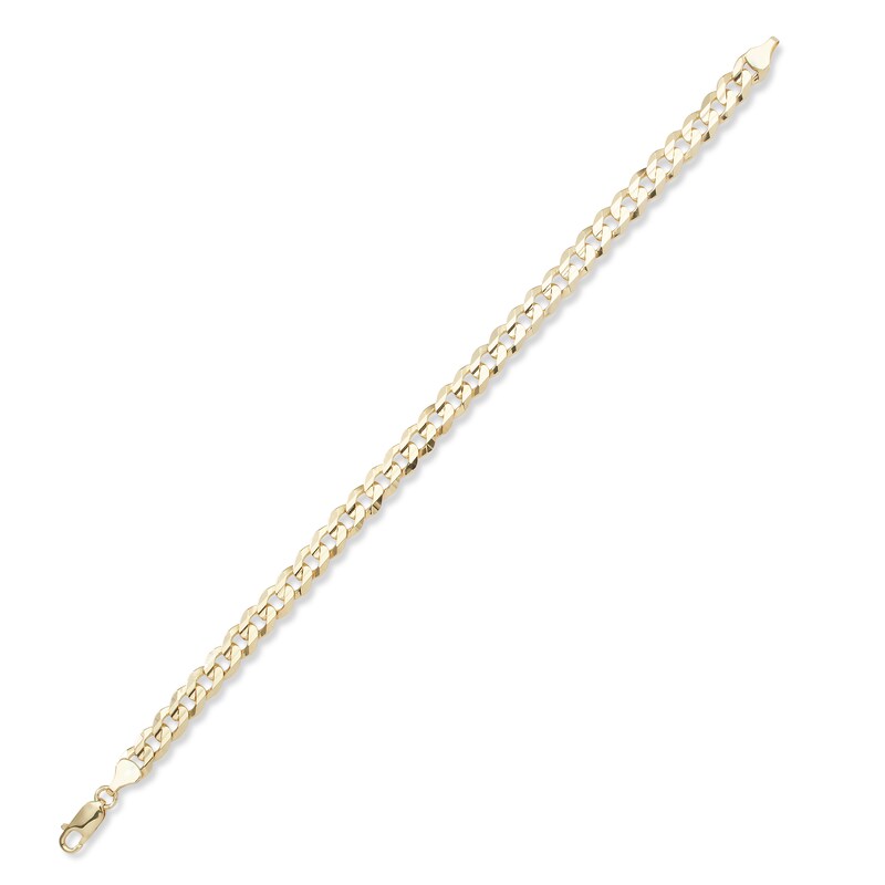 180 Gauge Solid Cuban Curb Chain Bracelet in 10K Gold - 9"