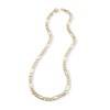 Gauge Solid Figaro Chain Necklace in 10K Gold