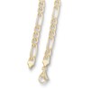 Gauge Solid Figaro Chain Necklace in 10K Gold