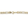 Gauge Solid Figaro Chain Necklace in 10K Gold