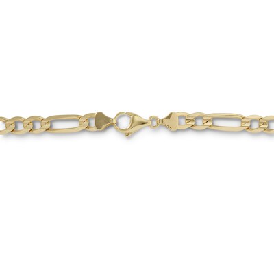 Gauge Solid Figaro Chain Necklace in 10K Gold