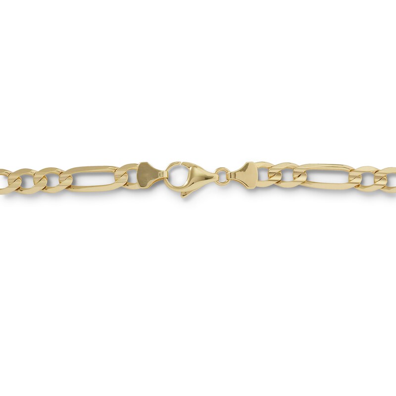 Gauge Solid Figaro Chain Necklace in 10K Gold