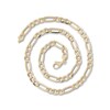 Gauge Solid Figaro Chain Necklace in 10K Gold