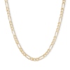 100 Gauge Solid Figaro Chain Necklace in 10K Gold - 20"