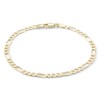 Thumbnail Image 1 of 100 Gauge Solid Figaro Chain Bracelet in 10K Gold - 8"