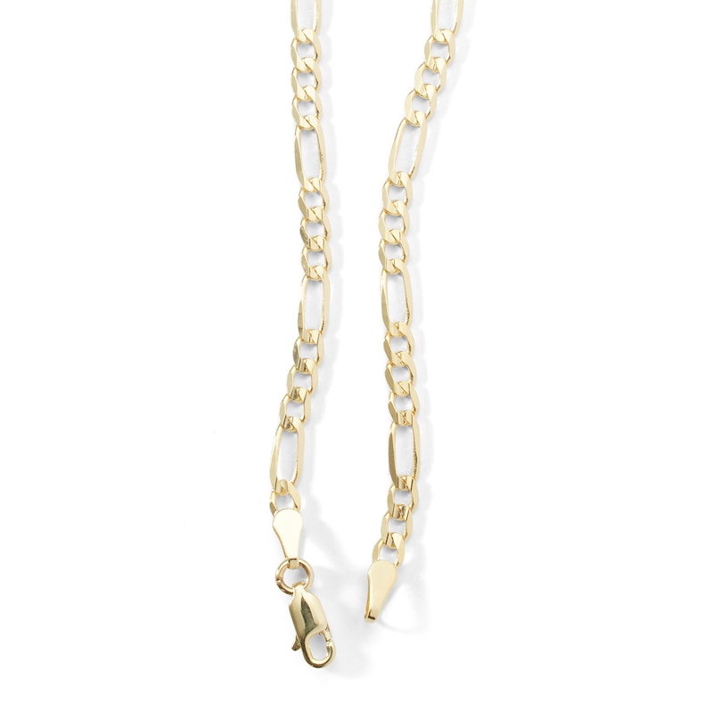 Main Image 2 of 100 Gauge Solid Figaro Chain Bracelet in 10K Gold - 8"