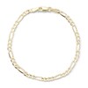 Thumbnail Image 4 of 100 Gauge Solid Figaro Chain Bracelet in 10K Gold - 8"