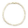 Thumbnail Image 3 of 100 Gauge Solid Figaro Chain Bracelet in 10K Gold - 8"