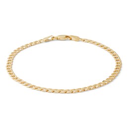3.9mm Solid Curb Chain Bracelet in 10K Gold - 8&quot;