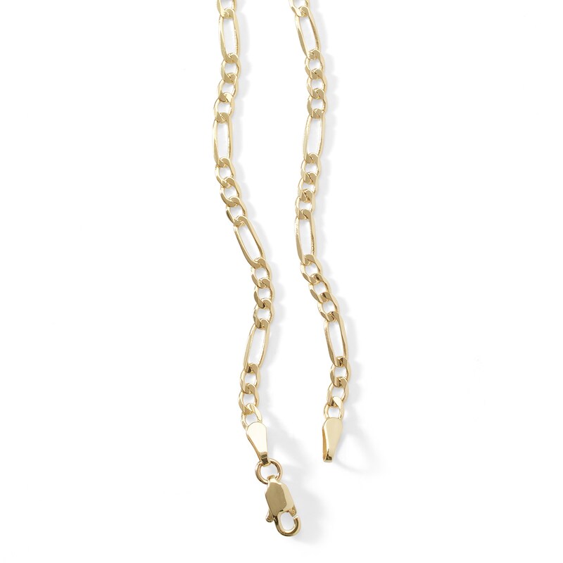 Main Image 2 of 080 Gauge Solid Figaro Chain Necklace in 10K Gold - 18"