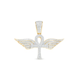 1/4 CT. T.W. Diamond Ankh with Wings Charm in 10K Gold