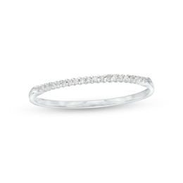 1/20 CT. T.W. Diamond Stackable Band in 10K White Gold