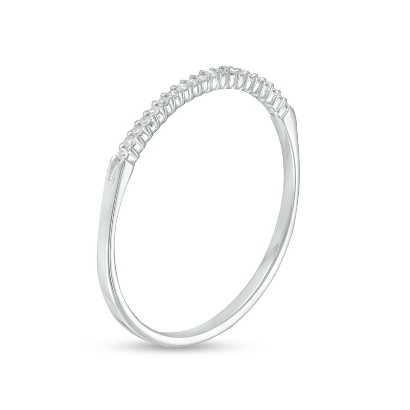 1/20 CT. T.W. Diamond Stackable Band in 10K White Gold