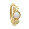 Thumbnail Image 0 of 018 Gauge 8mm Simulated Opal and Diamond-Cut Cartilage Hoop in 10K Gold