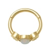 Thumbnail Image 2 of 018 Gauge 8mm Simulated Opal and Diamond-Cut Cartilage Hoop in 10K Gold