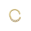 Thumbnail Image 1 of 10K Gold CZ Hoop - 16G