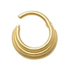 Thumbnail Image 1 of 10K Gold Tiered Hoop - 16G