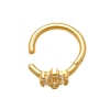 Thumbnail Image 1 of 10K Gold CZ Flower Hoop - 16G 5/16"