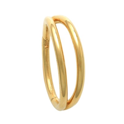 10K Gold Split Hoop - 16G 3/8"