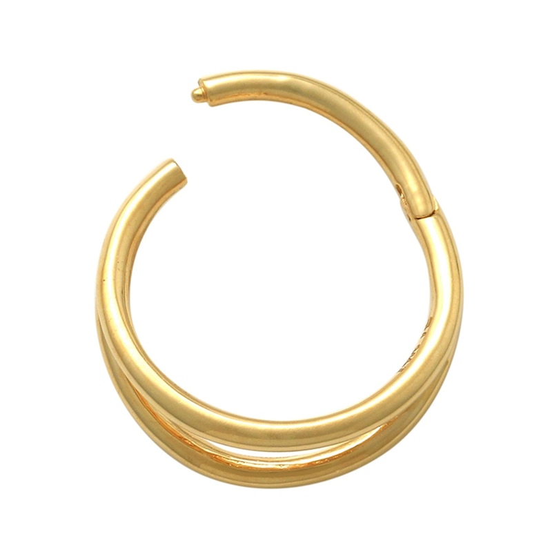 10K Gold Split Hoop - 16G 3/8"