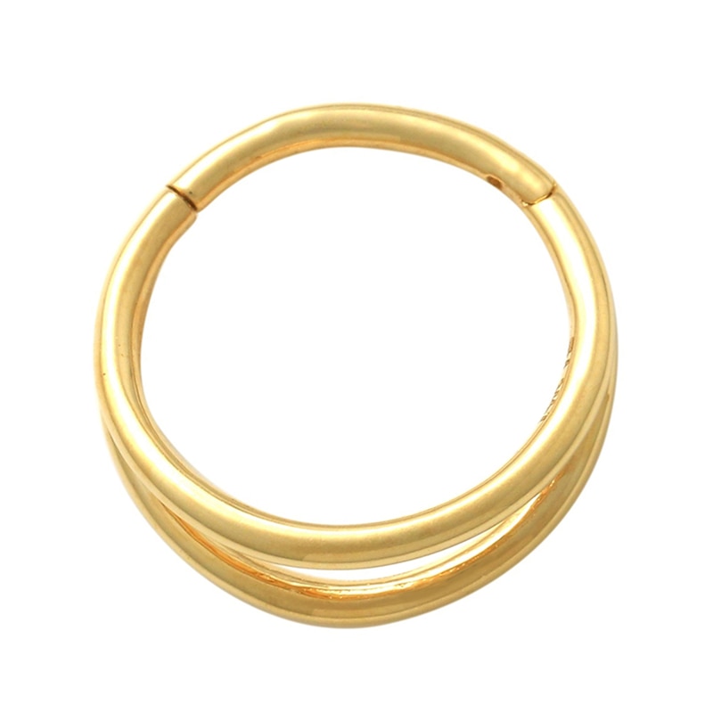 10K Gold Split Hoop - 16G 3/8"