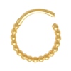 Thumbnail Image 2 of 10K Gold Beaded Hoop - 16G 3/8"