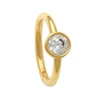 Thumbnail Image 1 of 018 Gauge 8mm Cubic Zirconia Cartilage Hoop in 10K Gold