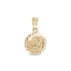 Thumbnail Image 0 of 17mm Diamond-Cut Frame Disc with Angel Charm in 10K Solid Gold