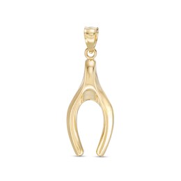 26mm Wishbone Charm in 10K Solid Gold
