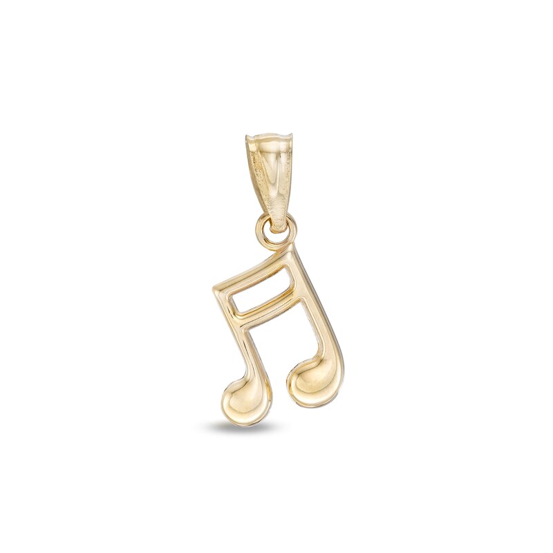 18mm Music Note Charm in 10K Solid Gold