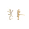 Thumbnail Image 0 of Cubic Zirconia Lizard Stud Earrings in 10K Gold